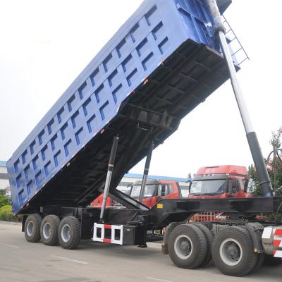 China BERKLEY 50t to 70 ton truck trailer 3 4 axles rear dumper trailers end dump semi trailer dump truck trailer for sale