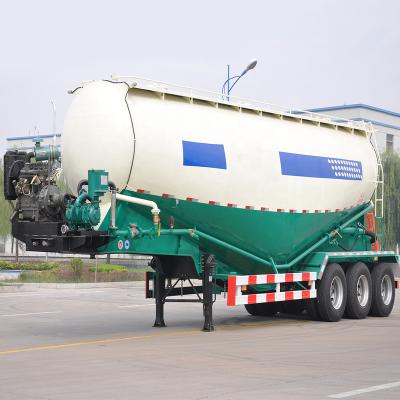 China BERKLEY 40ton 50ton Pneumatic V Shape Cement Truck Trailer Ash Cement Bulker Carrier Silo Semi Bulk Fly Trailer Tank Truck Trailer for sale