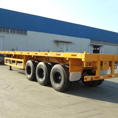 China Truck trailer BERKLEY 2 3 axles 40ft container semi trailer flatbed truck trailers for Saudi Arabia for sale