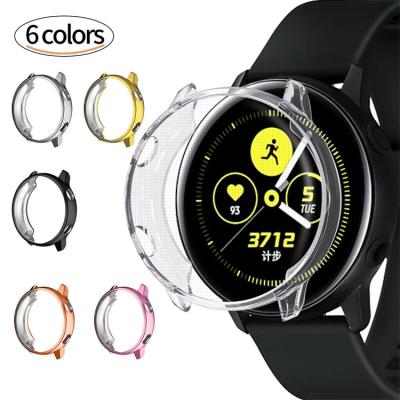 China Full Cover Silicon Soft TPU Anti-drop Shock Proof Screen Protector Protective Watch Case For Samsung Galaxy Watch 2 40mm Active 44mm for sale