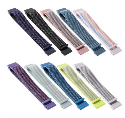 China 20mm Woven Fabric 22mm Nylon Wrist Watch Band Straps Strap For Samsung Galaxy 46mm Watch 42mm for sale