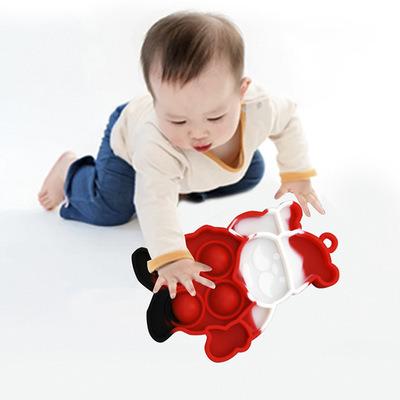 China Best Selling Series Eco - Friendly Material Christmas Finger Toys Single Bubble Bubble Key Chain For Kids for sale