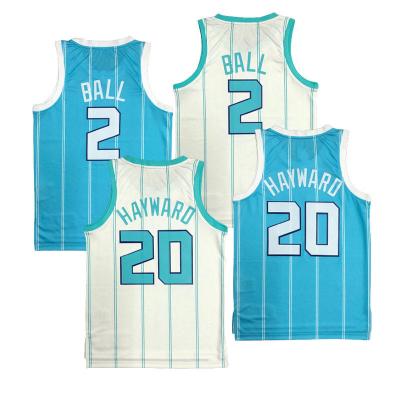 China 2021 2 LaMelo 2022 Anniversary Ball Antibacterial Jersey Charlotte Basketball Shirts 20 Hayward Sports Uniform City Seventy-Fifth Edition for sale