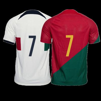 China Shirts & Tops Portugal 2022 Soccer Jersey 2023 Mens Home Sports Away T-shirts Name Number Football Uniform 7 for sale