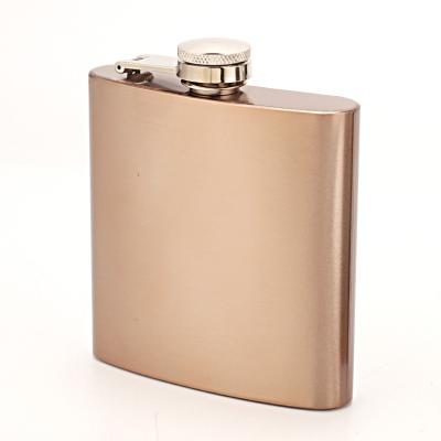 China Modern 304 stainless steel 6oz hip flask black powder coated whiskey hip flask for sale