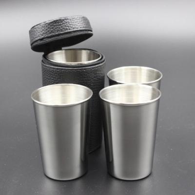 China Sustainable Stainless Steel 180ml Pint Mug Metal Stackable Beer Mugs Single Wall Tumbler for sale