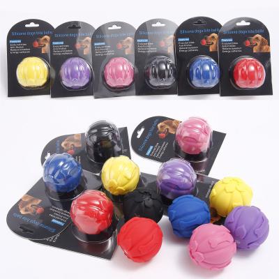 China Durable Silicone Brief Speech Heavy Duty Pet Dog Training Ball for sale