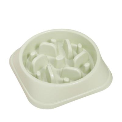 China Creative Viable Plastic Jungle Macarone Slow Bowl Cat Pet Food Slow Bowl Portable Pet Bowl Anti Clogging for sale