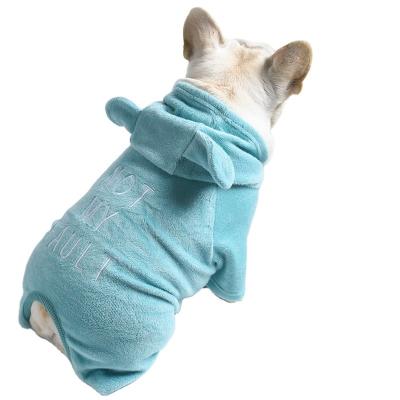 China 2021 New Viable Plush Pet Clothes Thickened Plus Fleece Autumn And Winter Hats And Wearing Rabbit Ears For Dog for sale