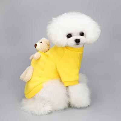 China LEISURE pet clothing style pocket bear dog warm sweater thickened autumn and winter new coat for sale