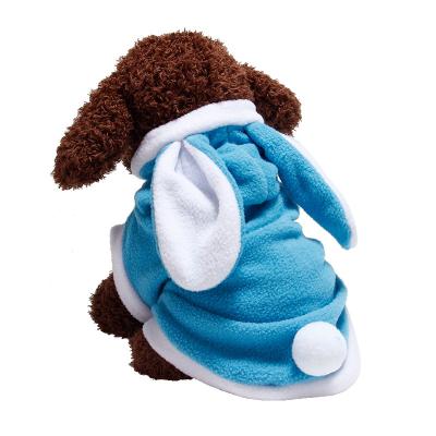 China 2021 New Viable Plush Pet Clothes Thickened Plus Fleece Autumn And Winter Hats And Wearing Rabbit Ears For Dog for sale