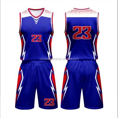 China Latest Design Sublimation Basketball Wear Antibacterial Cool Basketball Uniform for sale