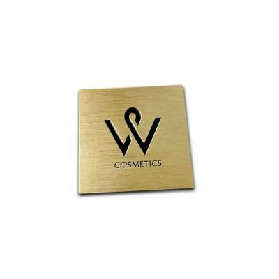 China Custom All Countries Your Own Logo Nameplate Labels Brushed Metal Nameplates Embossed Printed Aluminum Perfume Labels for sale