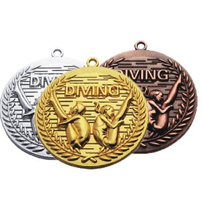 China Europe 3D high relief diving medal and medallion for school and students for sale