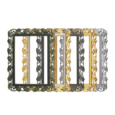 China Plastic brand new style plastic frame for wooden plaque plate frame for wooden plaques around photo fram for sale