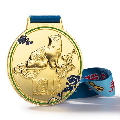 China Promotional International Union Competition Europe Cat Custom Medals And Gifts for sale