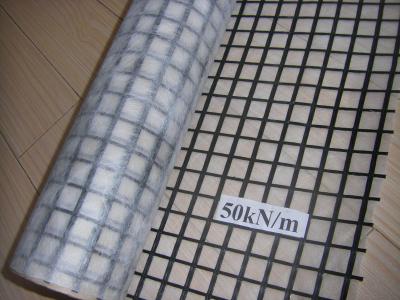 China Fiberglass Geogrid Composite Geotextile for sale