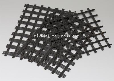 China Warp Knitted Self Adhesive Fiberglass Geogrid With Asphalt For Road Construction for sale