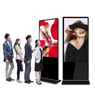 China Floor Standing Digital Signage 43 50 65 55 Inch Indoor Touch Screen Kiosk LCD 4K Display Wifi Advertising Playing Equipment for sale