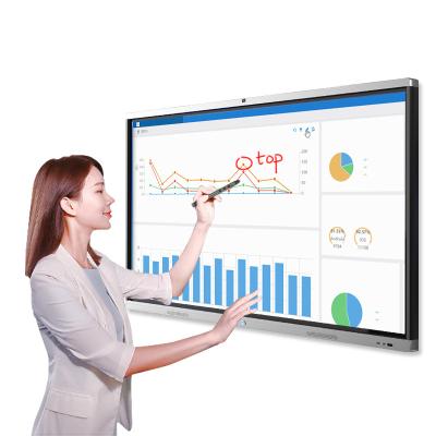 China Conference Meeting Room Multi Touch Tablet Booking Display With Camera and Microphone 65 Inch Interactive Smart White Board for sale