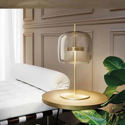 China Modern High Quality Single Glass Table Lamp Decorative Bedside Lamp For Living Room Bedroom for sale