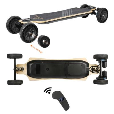 China Adult Deo GTS-01 25mph top seed16mps chain remote control belt driven motors dual all terrain off road mountain electric longboard for sale