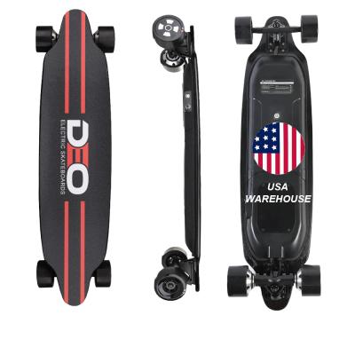 China Kid USA Warehouse Stocked Powerful 2000W Dual Hub Motors LED Girls Boys Longboards Remote Control Deck Electric Skateboard for sale