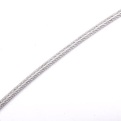 China Stainless Steel Wire Rope S304 316 1*7 0.27-0.4mm Custom Steel Wire Nylon Coated Rope For Fishing for sale