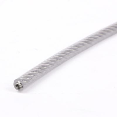 China Custom Stainless Steel Wire Rope Maisheng PVC Coated Stainless Steel Wire Rope 1*7 0.27-0.4mm SS304/316 for sale