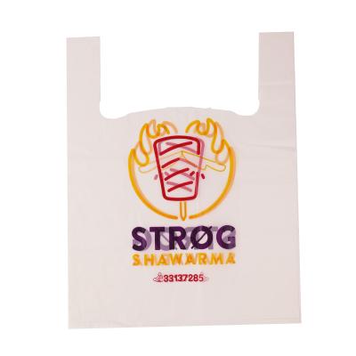 China Market BIODEGRADABLE Custom Size Grocery Shopping Bags Plastic Compostable Biodegradable White Food Pouch For Grocery Bag for sale