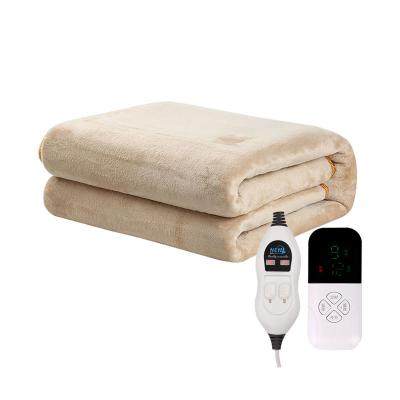 China UK Wholesale Hot Heated Electric Blanket Hotel Heating Spray Heat Household Double Plug King Size 1.8*1.5m Electric Blanket for sale