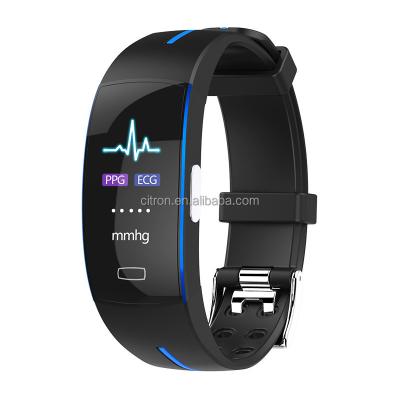 China APP Control Personal Health Wristband Heart Rate Monitor ECG AI Report PPG Fitness Band P3A Real Time Smart Watch for sale