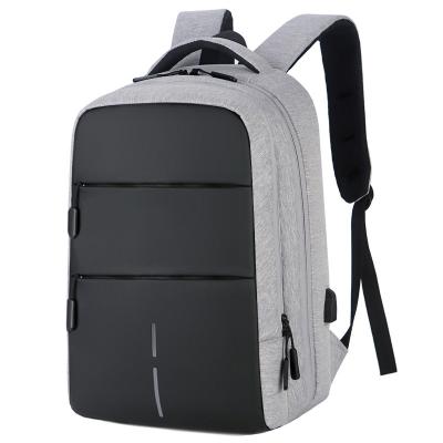 China With 2021 New Business USB ID Backpack Large Capacity Computer Bag Travel USB Rechargeable Laptop Backpack for sale