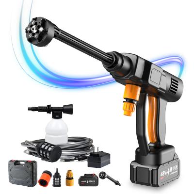 China New China-Chic 21V Battery Powered Washer Gun Portable Automatic Car Washer Gun With 6 Nozzles For Car Pressure Power Washers for sale