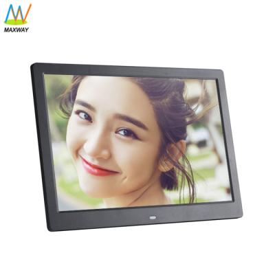 China Ultra Thin 13 Inch Motion Sensor Digital LCD Photo Frame Clock For Vesa Wall Mount for sale