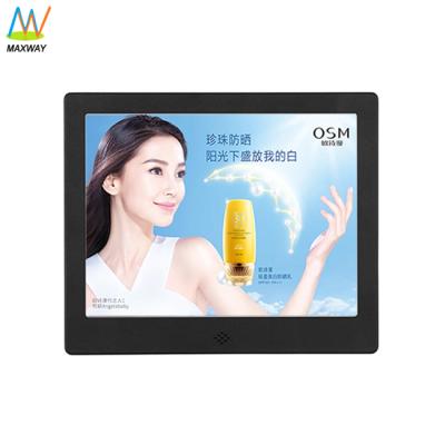 China Clock Commercial Advertising Rechargeable Battery Digital Photo Frame 8 Inch for sale