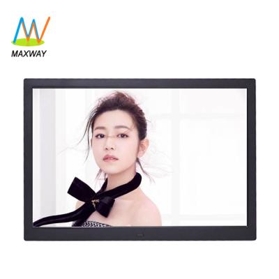 China 15inch clock china cheap led digital photo frame with 1080p video display for sale