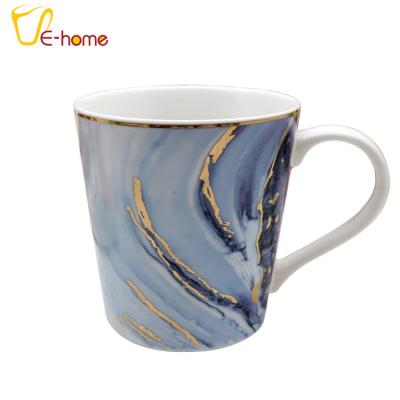 China Best quality viable marbel effect decal paper with gold ceramic cups for sale