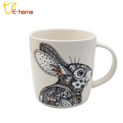 China Beautiful cute different obvious embossed effect not inverted with real gold design animal mugs for sale