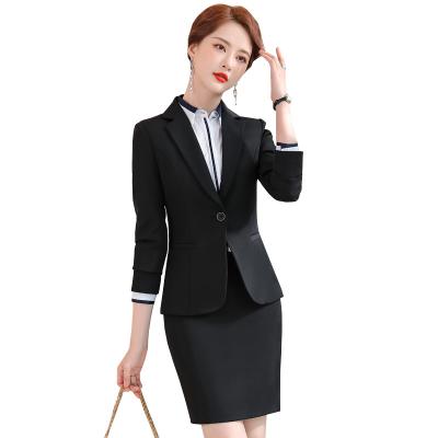 China Anti-wrinkle hot sale women suit formal wear woman two pieces fabric professional comfortable suits for sale