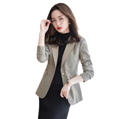 China Anti-Wrinkle Outwear Lady Blazer Long Sleeve Woman for sale