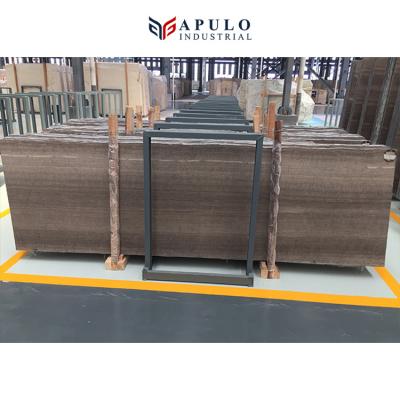 China Modern Gray Wooden Vein Stone Gray Wood Marble Serpeggiante Wood Slab Travertine Apulo Italy Marble Tiles Travertine Marble Tile For Wall for sale