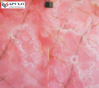 China Factory sales modern high quality red onyx slab onyx slab pink onyx rose agate rose jadeite tile for wall for sale