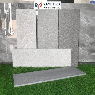 China Apulo Factory Low Price Modern Natural Gray Granite Door Cobblestone G654 White Lines Granite Steps and Palisade Foot Steps for sale