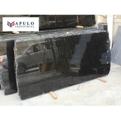 China Wholesale High Quality Modern Galaxy Black Granite Natural Stone Granite Polished In Market Price for sale