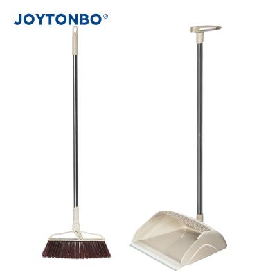 China Multi Plastic Cleaning Tools Broom And Dustpan Pole Brush China With Plastic Bristle for sale