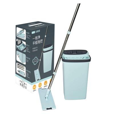 China OEM ODM Sustainable Flat Self Squeeze Smart Broom With Bucket for sale