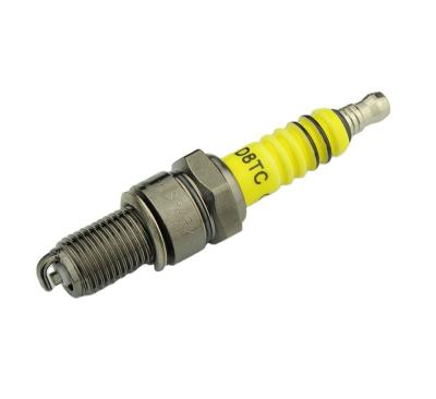 China Motorcycle Engine System Motorcycle Accessories Spark Plug D8TC Yellow For Sale OEM Manufacture High Quality Spark Plug d8tc For Motors Motorcycle for sale