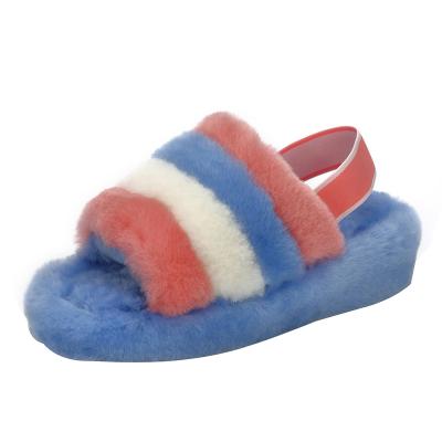 China Wholesale Fashion Trend Faux Wool High End Slippers And Ladies Women Woolen Fur Soft Non-slip Slides for sale