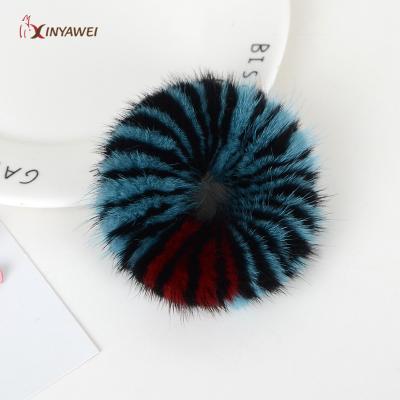 China High Quality Cute Elastic Hair Accessories Bands Real Girls Mink Fur Elastic Ring Rope Hair Accessories Scrunchie Headband for sale